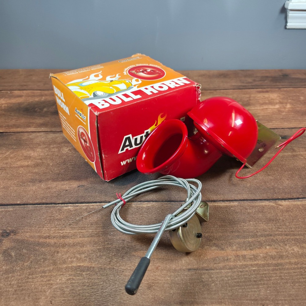 AutoLoc Bull Horn Automotive OS Red Excellent 12V HYF-BHI Manual Pull Cable Kit